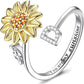 🌻Sunflower Initial Letter Spinner Ring