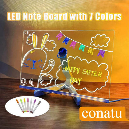 🔥LAST DAY SALE 75% OFF🎅Creative Rewritable Acrylic LED Message Board🎨🎁2