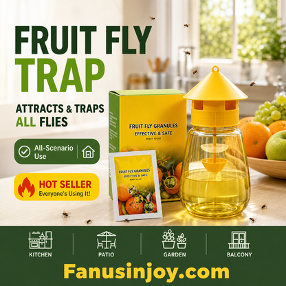 🕸️ 50% OFF! Hanging Fly Trap | Indoor & Outdoor Insect Trap | Easy-to-Hang Solution for Fruit Flies, Gnats & Flying Pests 🦟