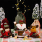 Drawstring Christmas Handmade 3D Xmas Linen Gift Bags
