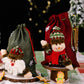 Drawstring Christmas Handmade 3D Xmas Linen Gift Bags