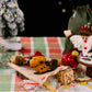 Drawstring Christmas Handmade 3D Xmas Linen Gift Bags