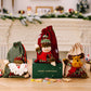 Drawstring Christmas Handmade 3D Xmas Linen Gift Bags