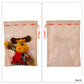Drawstring Christmas Handmade 3D Xmas Linen Gift Bags
