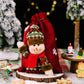 Drawstring Christmas Handmade 3D Xmas Linen Gift Bags