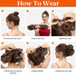 👱‍♀️ 50% OFF! ✨ Messy Side Comb Hair Bun – Instant Voluminous Updo Clip-In – 10-Second Effortless Styling, Slip-Proof All-Day Hold, Premium Heat-Friendly Fiber Up to 160°C & Lightweight Only 90g – 3 Placement Styles 🎀