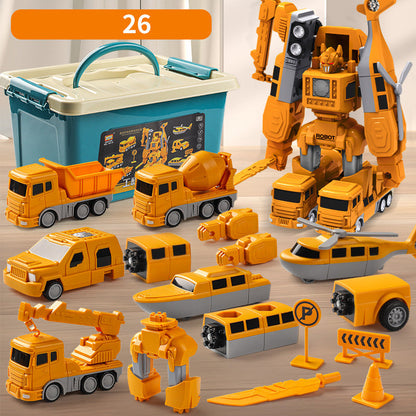 🏆️LIMITED SALE 49% OFF🏆️Magnetic Transform Engineering Car Assembled Toys 3