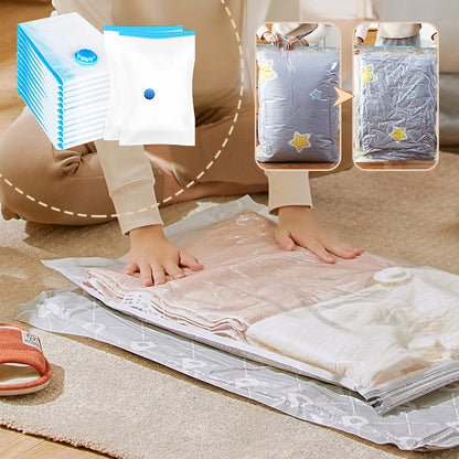Transparent Multi-Functional Vacuum Storage Bags with Electric Pump