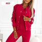 🔥 50% OFF ❤️ Women’s 3-Piece Baseball Jacket & Pants Set – Sporty, Relaxed & Effortlessly Put Together