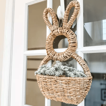 🔥Easter Sale 66% OFF - Bunny Basket Hanging Wall Pocket Spring Decor