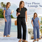 💕2025 Hot Sale 50% OFF🔥2025 New Women's  Sleeveless Top & Wide-Leg Pants 2-Piece Set