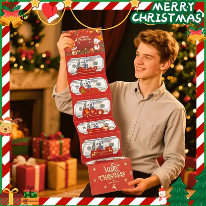 🎁 EARLY CHRISTMAS SALE 50% OFF🎄Christmas Cash Gift Envelope – 6-Slot Money Holder with Ribbon & Festive Designs