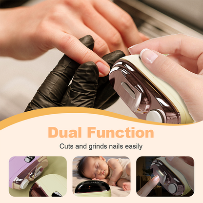 🔥 50% OFF 🌟 2-in-1 Smart Electric Nail Clipper & Polisher ✂️💅 Trim, Smooth & Shine in Seconds