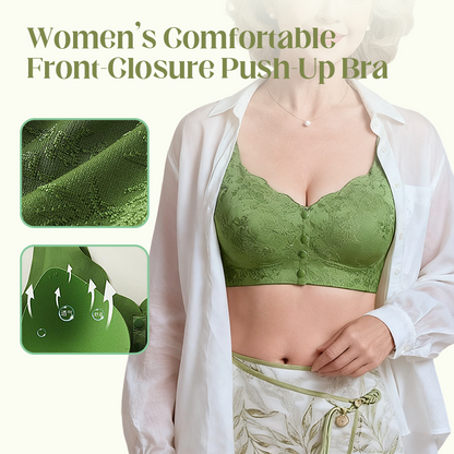 👙 50% OFF – Front-Clasp Wire-Free Seamless Bra | Push-Up Support & Smoothing Side Coverage