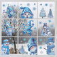🎄 50% OFF❄️ | Christmas Glitter Window Clings – 9PCS Reusable Double-Sided Decorations
