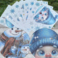 🎄 50% OFF❄️ | Christmas Glitter Window Clings – 9PCS Reusable Double-Sided Decorations