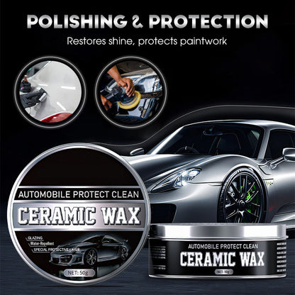 🔥50% OFF TODAY! 🚗 2-in-1 Titanium Ceramic Wax Paste ✨ Polish, Protect & Restore Your Car's Finish | Helps Repel Water, Dust & Dirt 💧