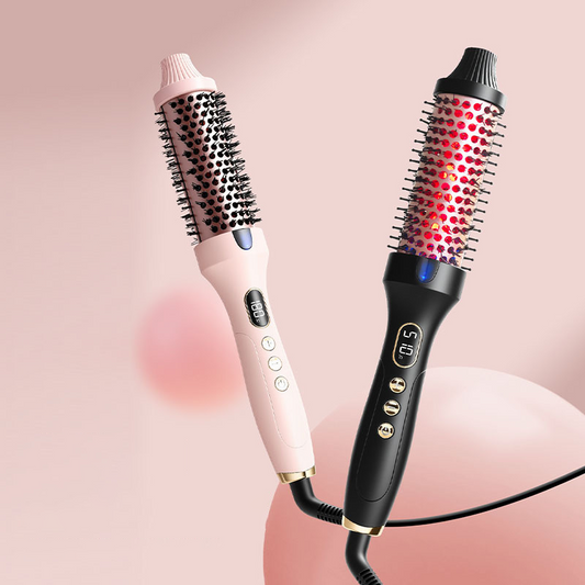 🔥 50% OFF! 🔄 2-in-1 Hair Styler | Heated Straightener & Curler Comb | Create Sleek Straight or Bouncy Curls in Seconds ✨