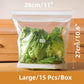 🔥 50% OFF! 🥑 Transparent Food-Grade Reusable Storage Bags | Reinforced Double-Seal Design | Leak-Resistant & Perfect for Food Storage ✨