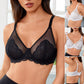 💜 50% OFF – Mermaid Scale Lace Full-Coverage Bra – Unlined Underwire Support, B–G Cup