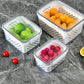 🔥50% OFF TODAY! 🍓 3-Piece Fruit Container Set 🥝 Removable Colander, Leak-Proof & Stackable ✨ Perfect for Storing, Washing & Keeping Fruit Fresh 🧊