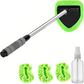 🚗 50% OFF – Extendable Windshield Cleaning Tool Set | 180° Rotating Car Window Cleaner with 4 Reusable Microfibre Pads