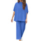 🔥LAST DAY SALE 50% OFF!!✨Women's 3/4 Sleeve Capelet Wide-Leg Pants Set