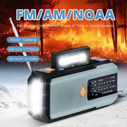 📻 50% OFF – Solar Hand-Crank Emergency Radio | LED Torch, Reading Light & Backup Power Bank
