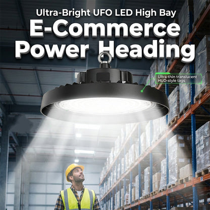🔥 50% OFF 💡 100W UFO LED High Bay Light – 160LM/W Ultra-Bright Industrial Lighting for Warehouses & Large Spaces