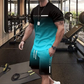 🏆Summer Cool Deal: ONLY ￡15.99!!😎Men's Gradient Color T-Shirt & Shorts Set