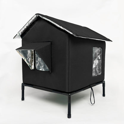 🏠 LIMITED-TIME 50% OFF! 🐈 All-Weather Elevated Outdoor Cat House – Waterproof, Insulated, Foldable 🌧️