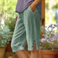 ⏳Time-Limited Special Price: ￡11.99!!⏰Women's Casual Solid Color Pocket Capri Pants