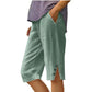 ⏳Time-Limited Special Price: ￡11.99!!⏰Women's Casual Solid Color Pocket Capri Pants