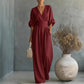 🔥 50% OFF! 👗 Women’s V-Neck High-Waist Wide-Leg Jumpsuit | Elegant & Comfortable One-Piece Outfit | Effortless Everyday Style ✨