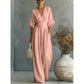 🔥 50% OFF! 👗 Women’s V-Neck High-Waist Wide-Leg Jumpsuit | Elegant & Comfortable One-Piece Outfit | Effortless Everyday Style ✨