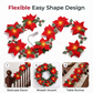 ✨ Bring Christmas Home Early 🎄 50% OFF Light-Up Poinsettia Garland – Warm Glow Anywhere, No Plug Needed!