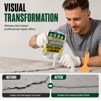 ⏳LAST DAY SALE 50% OFF! 🔥 Waterproof Concrete Crack Filler & Sealant 🛠️ Repairs Cracks & Gaps with Ease | Weatherproof & Long-Lasting 💧 | For Walls, Floors & Driveways