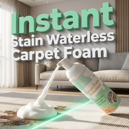 🔥 50% OFF + BUY 2 GET 1 FREE 🧽 Waterless Carpet Foam Stain Remover – Fast Spot Cleaning with Soft Wiping Towel