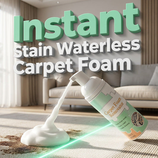 🔥 50% OFF + BUY 2 GET 1 FREE 🧽 Waterless Carpet Foam Stain Remover – Fast Spot Cleaning with Soft Wiping Towel