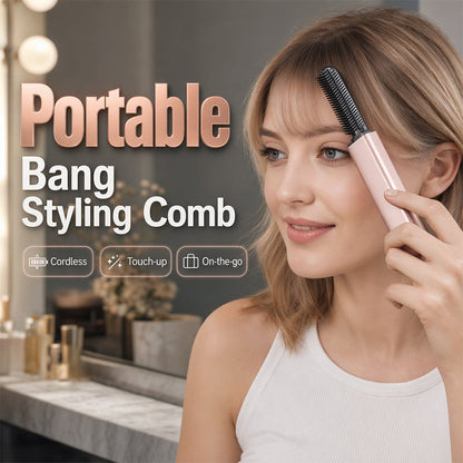 💇 LAST DAY — 50% OFF! ✨ Portable Wireless Mini Hair Styler with Comb | Quick Touch-Ups & More Volume | Compact Styling Tool for Everyday Hair