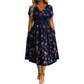 🔥LAST DAY SALE ONLY￡15.99!!🌿Women's V-Neck Floral Print Dress with Twist Waist