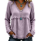 🌸LAST DAY SPECIAL PRICE!!🌸Women's Bohemian Fringe V-Neck Long Sleeve Blouse, Loose Casual Tunic Top