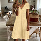 💖LAST DAY SALE ONLY ￡13.99!! 👗Top Pick - V-Neck Eyelet Dress with Scallop Trim – Lightweight & Romantic for Garden Parties or Brunch 🌿