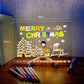 🌲EARLY CHRISTMAS SALE 50% OFF! 🎁✨ LED Note Board with Colour Markers 🌈 Reusable for Notes, Reminders & Creative Doodles 💡