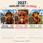 🎁Last Day Promotion 49% OFF🔥2027 Funny Highland Cow Wall Calendar | A4 Hanging Calendar | Designed by Isabel Kline