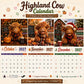 🎁Last Day Promotion 49% OFF🔥2027 Funny Highland Cow Wall Calendar | A4 Hanging Calendar | Designed by Isabel Kline