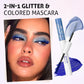 ⏳LAST DAY SALE 50% OFF! 🔥 2-in-1 Glitter & Coloured Mascara ✨ Double the Colour, Double the Sparkle 💖 Perfect for Parties, Festivals & Everyday Looks