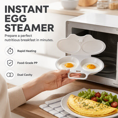 🔥 50% OFF! 🍳 Microwave Egg Poacher with Lid & Handle | Quick & Easy Egg Cooker | Perfect for Breakfast & Everyday Cooking ✨