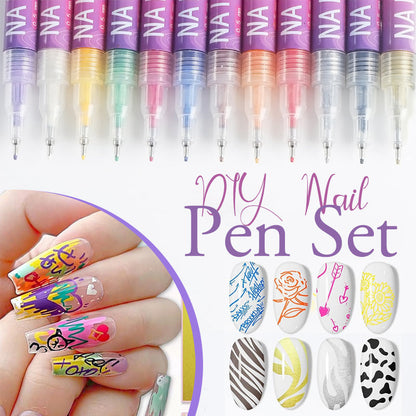 ⏳LAST DAY SALE 50% OFF! 🎁 12-Colour Nail Art Pen Set 💅 Create Stunning Nail Designs with Ease ✨ Perfect for DIY Nail Art, Beginners & Professionals 💖