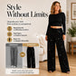 🔥 76% OFF | Women’s Sparkly Wide-Leg Pants – High Waist & Relaxed Fit
